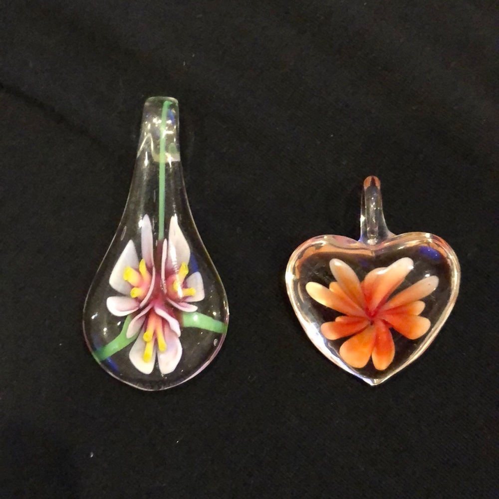 Blown Glass necklace charms